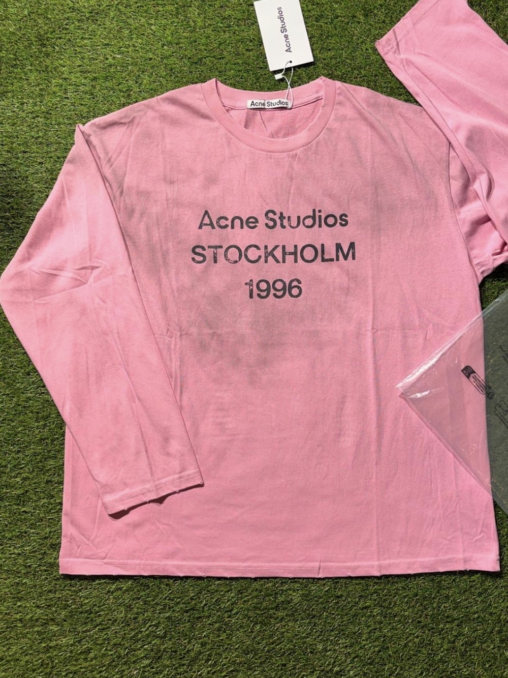 Acne Studio Pink Stockholm 1996 Long Sleeve Tee LARGE
